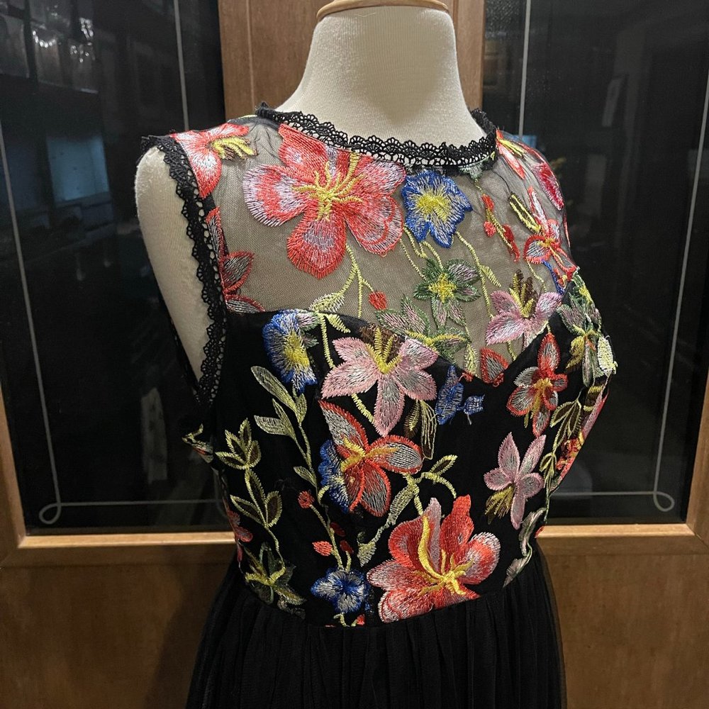 Beautiful Embroidery Floral Dress